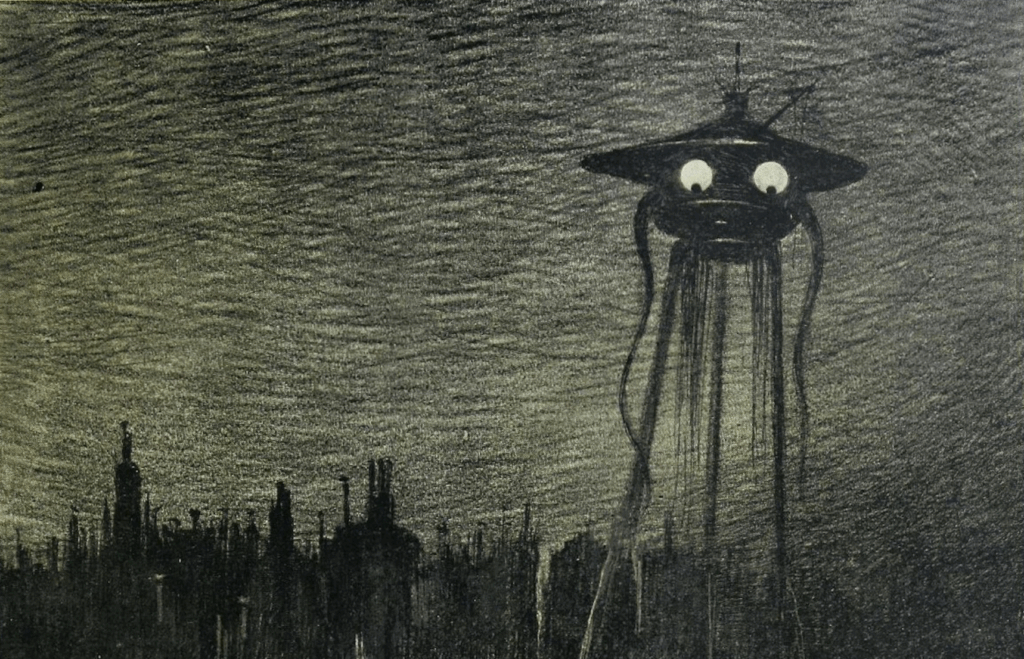 An odd alien hand drawn in this old War of The Worlds illustration.